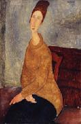 Amedeo Modigliani Jeanne Hebuterne with Yellow Sweater oil painting reproduction